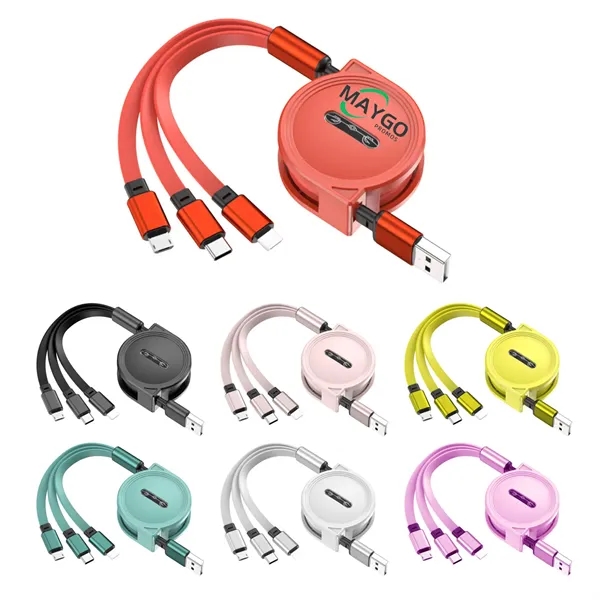 Retractable Multi Charging Cord 3 in 1 - Retractable Multi Charging Cord 3 in 1 - Image 0 of 6