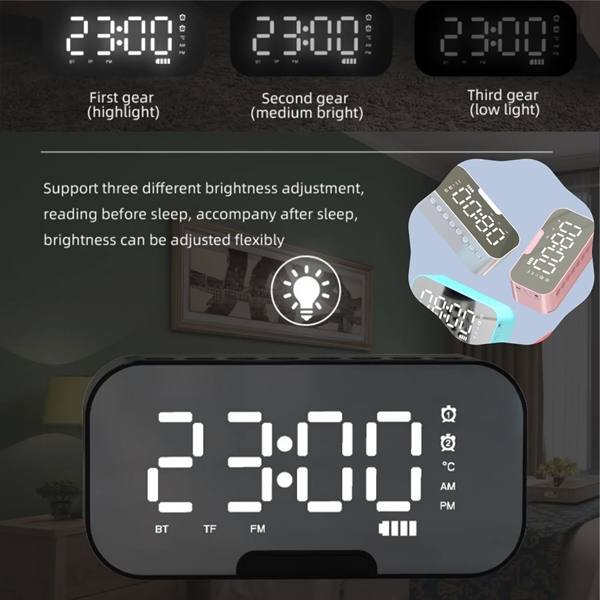 Bluetooth Speaker With Alarm Clock - Bluetooth Speaker With Alarm Clock - Image 2 of 3