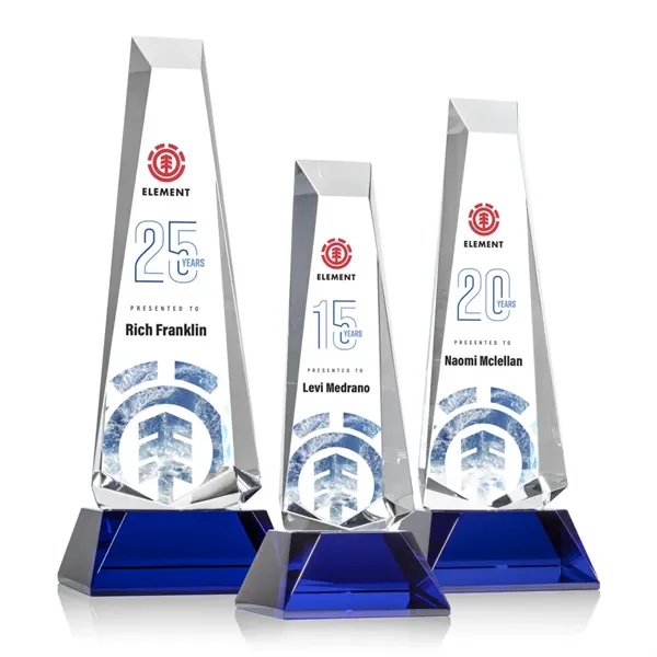 Rustern Obelisk VividPrint™ Award on Base - Blue