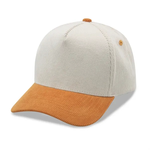 5 Panel Corduroy twotone Snapback Cap - 5 Panel Corduroy twotone Snapback Cap - Image 10 of 23