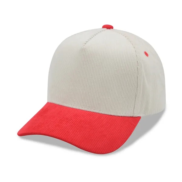 5 Panel Corduroy twotone Snapback Cap - 5 Panel Corduroy twotone Snapback Cap - Image 11 of 23