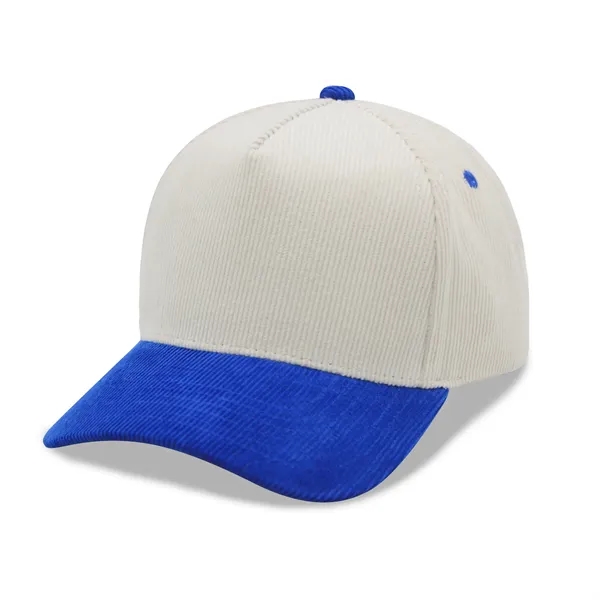 5 Panel Corduroy twotone Snapback Cap - 5 Panel Corduroy twotone Snapback Cap - Image 12 of 23