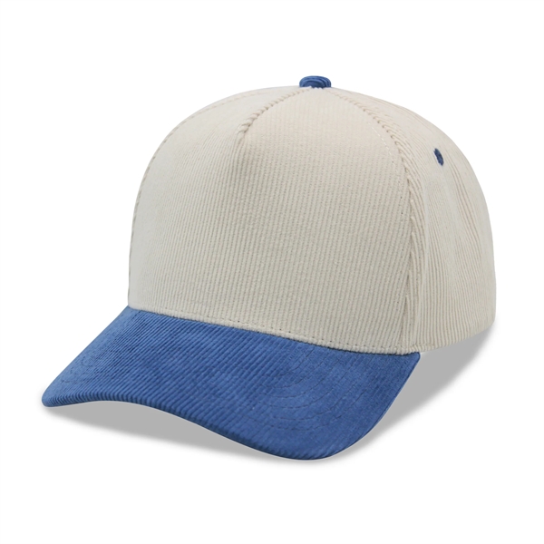 5 Panel Corduroy twotone Snapback Cap - 5 Panel Corduroy twotone Snapback Cap - Image 13 of 23