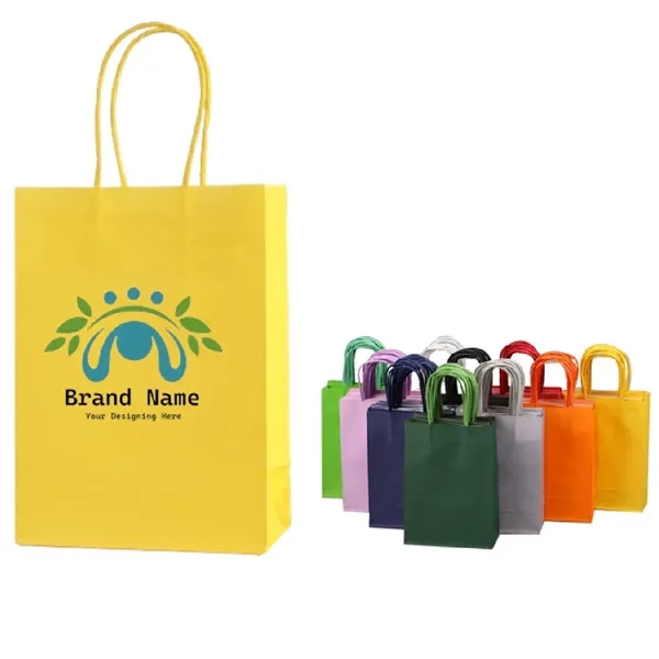 Colorful Kraft Paper Gift Bags with Handles - Colorful Kraft Paper Gift Bags with Handles - Image 0 of 1