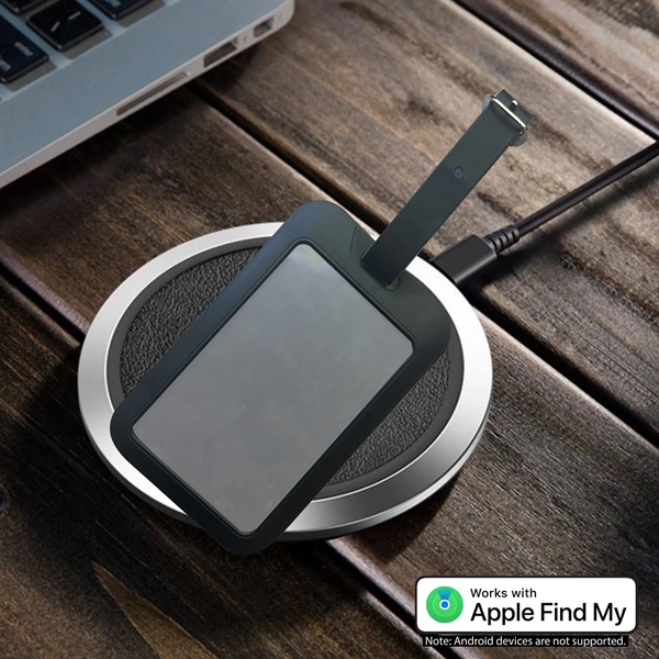 Rechargeable PU Luggage Tag w/Built In Find My - Rechargeable PU Luggage Tag w/Built In Find My - Image 1 of 3