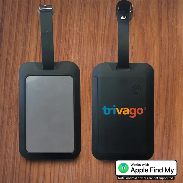 Rechargeable PU Luggage Tag w/Built In Find My - Rechargeable PU Luggage Tag w/Built In Find My - Image 0 of 3