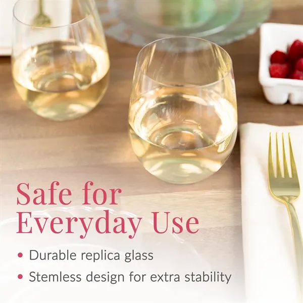 16oz Stemless Plastic Wine Glasses - 16oz Stemless Plastic Wine Glasses - Image 3 of 6