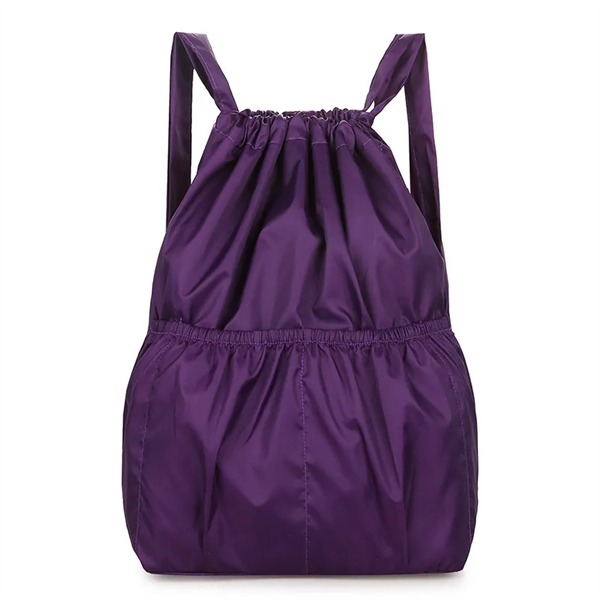 Large capacity waterproof ladies drawstring backpack - Large capacity waterproof ladies drawstring backpack - Image 5 of 10