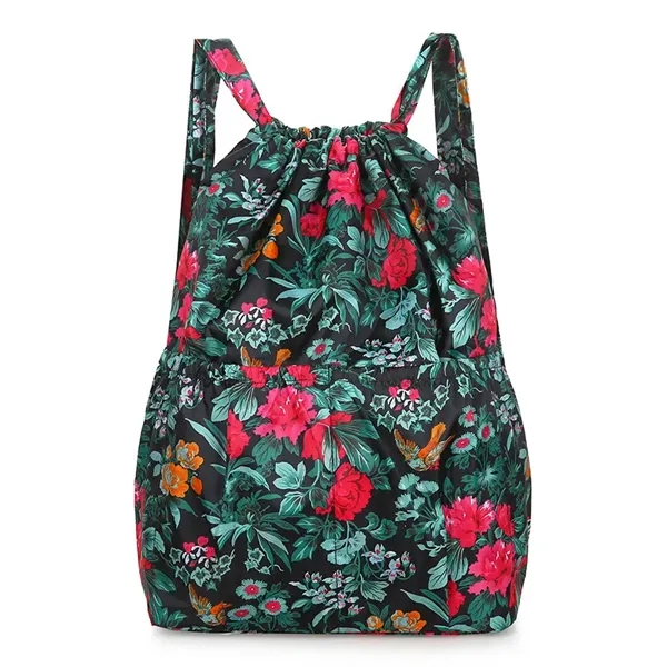 Large capacity waterproof ladies drawstring backpack - Large capacity waterproof ladies drawstring backpack - Image 6 of 10