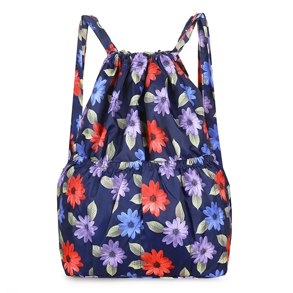 Large capacity waterproof ladies drawstring backpack - Large capacity waterproof ladies drawstring backpack - Image 2 of 10