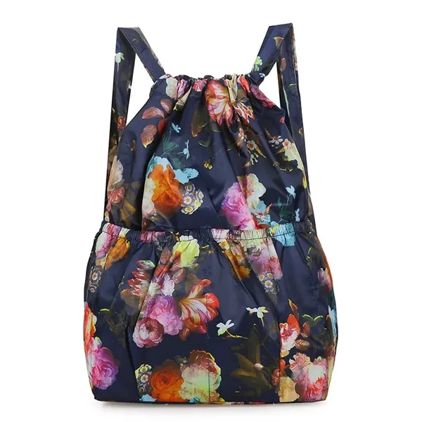 Large capacity waterproof ladies drawstring backpack - Large capacity waterproof ladies drawstring backpack - Image 1 of 10