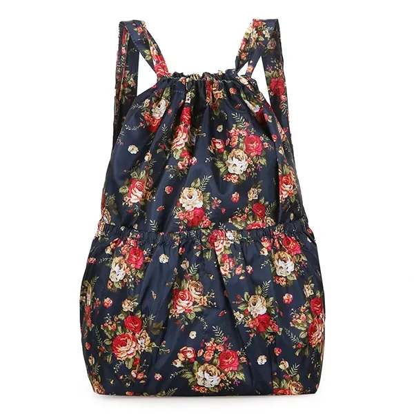 Large capacity waterproof ladies drawstring backpack - Large capacity waterproof ladies drawstring backpack - Image 3 of 10