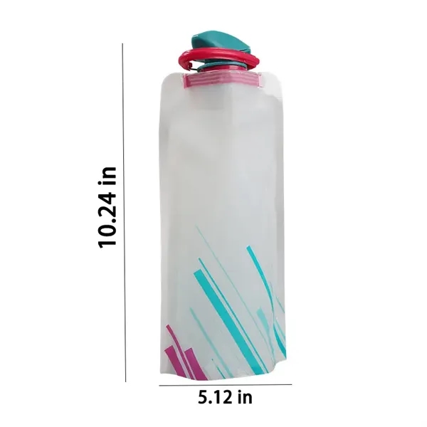 24oz Custom PE Large Fully Collapsible Stock Water Bottle - 24oz Custom PE Large Fully Collapsible Stock Water Bottle - Image 1 of 2