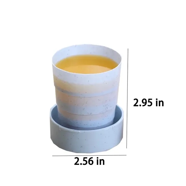 7oz Straw Wheat Telescopic Folding Camping Drinking Cup - 7oz Straw Wheat Telescopic Folding Camping Drinking Cup - Image 1 of 2