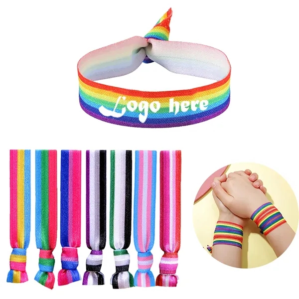 Rainbow Headband Elastic Bracelet Pride Month Decoration - Rainbow Headband Elastic Bracelet Pride Month Decoration - Image 0 of 1