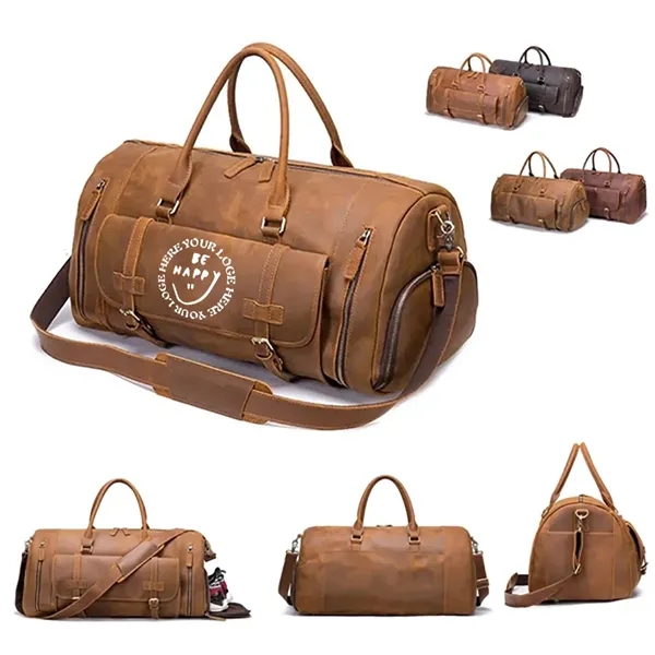 Crazy Horse Leather Duffle Luggage Bag - Crazy Horse Leather Duffle Luggage Bag - Image 0 of 1