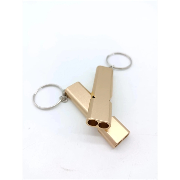 outdoor loud  survival Double Tubes whistles Keychain - outdoor loud  survival Double Tubes whistles Keychain - Image 2 of 8