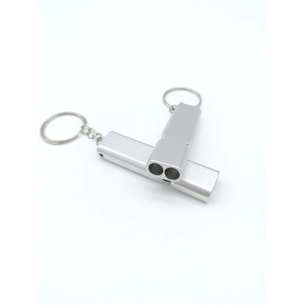 outdoor loud  survival Double Tubes whistles Keychain - outdoor loud  survival Double Tubes whistles Keychain - Image 1 of 8