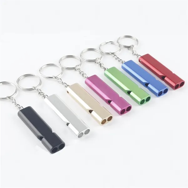 outdoor loud  survival Double Tubes whistles Keychain - outdoor loud  survival Double Tubes whistles Keychain - Image 8 of 8