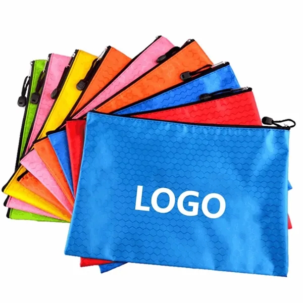 A4 Size Waterproof Oxford Office Zipper File Bags - A4 Size Waterproof Oxford Office Zipper File Bags - Image 0 of 2