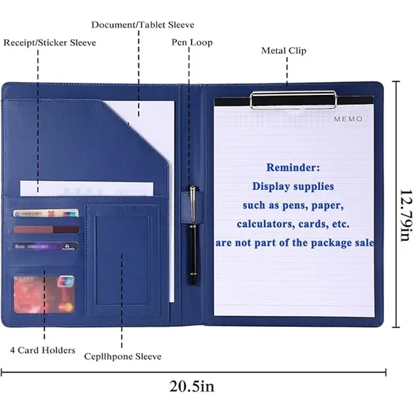 Leather Portfolio Folder Organizer - Leather Portfolio Folder Organizer - Image 1 of 7