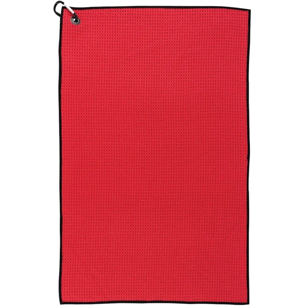 26" x 16" Waffle Weave Golf Towel - 26" x 16" Waffle Weave Golf Towel - Image 10 of 12