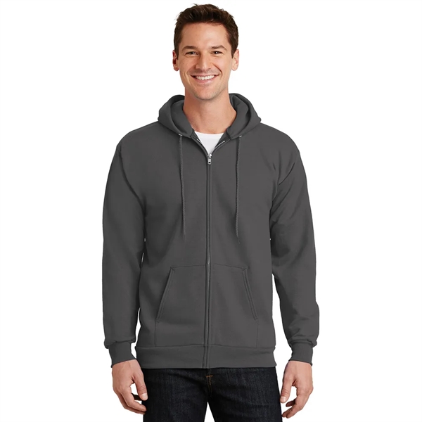 Port & Company® Essential Fleece Full-Zip Hooded Sweatshirt - Port & Company® Essential Fleece Full-Zip Hooded Sweatshirt - Image 3 of 9