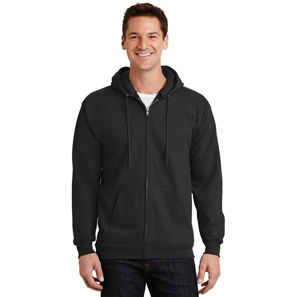 Port & Company® Essential Fleece Full-Zip Hooded Sweatshirt - Port & Company® Essential Fleece Full-Zip Hooded Sweatshirt - Image 4 of 9