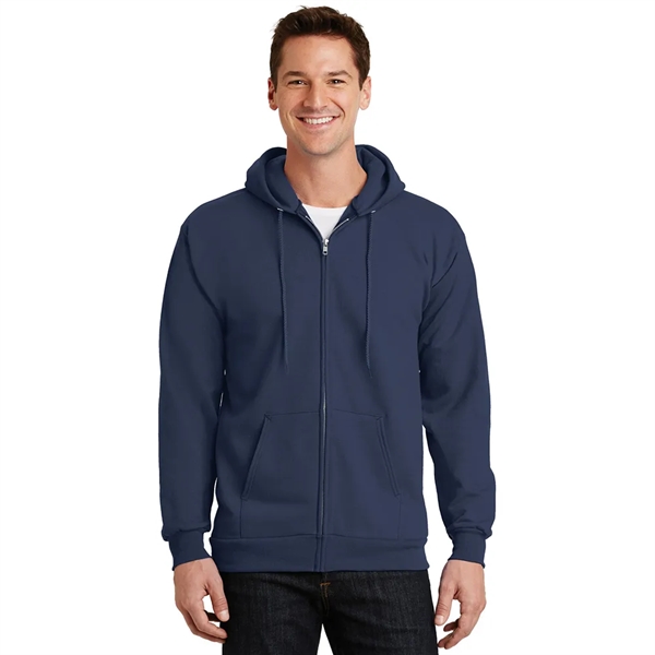 Port & Company® Essential Fleece Full-Zip Hooded Sweatshirt - Port & Company® Essential Fleece Full-Zip Hooded Sweatshirt - Image 5 of 9
