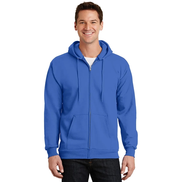 Port & Company® Essential Fleece Full-Zip Hooded Sweatshirt - Port & Company® Essential Fleece Full-Zip Hooded Sweatshirt - Image 7 of 9