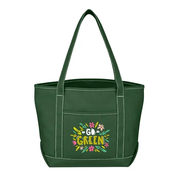 Full Color Cotton Canvas Boat Tote Bag - Full Color Cotton Canvas Boat Tote Bag - Image 2 of 6