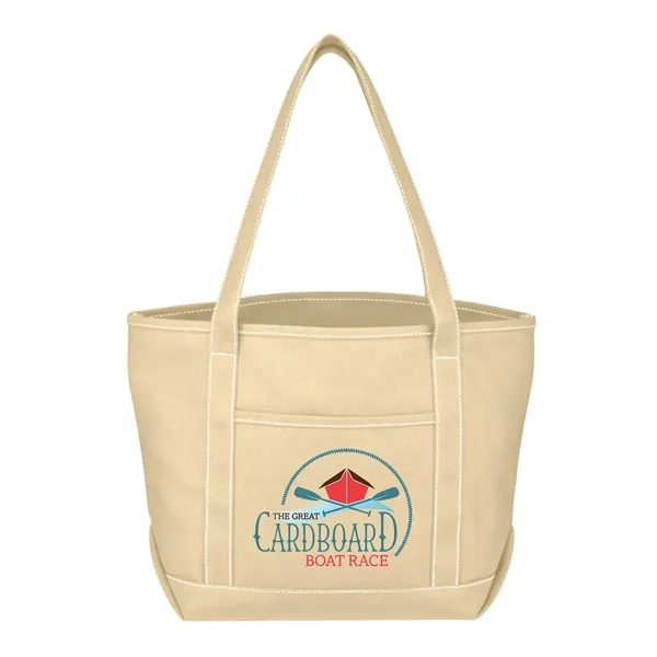 Full Color Cotton Canvas Boat Tote Bag - Full Color Cotton Canvas Boat Tote Bag - Image 4 of 6
