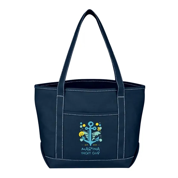 Full Color Cotton Canvas Boat Tote Bag - Full Color Cotton Canvas Boat Tote Bag - Image 5 of 6