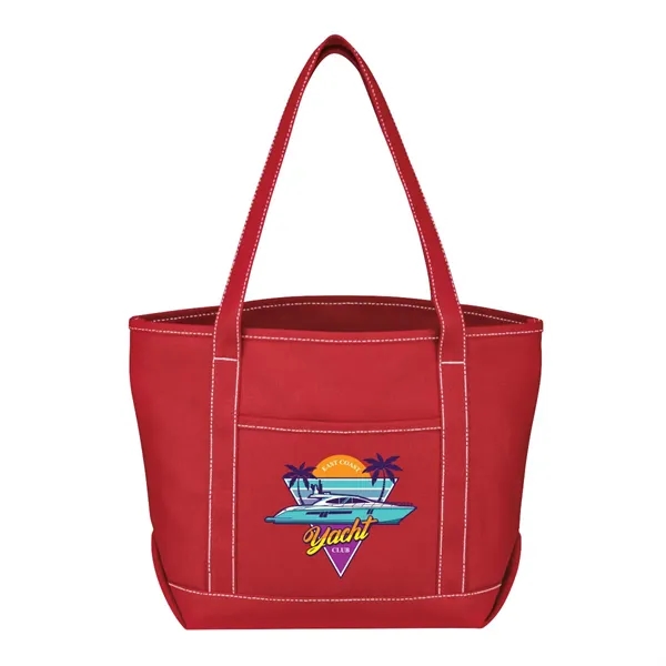 Full Color Cotton Canvas Boat Tote Bag - Full Color Cotton Canvas Boat Tote Bag - Image 6 of 6