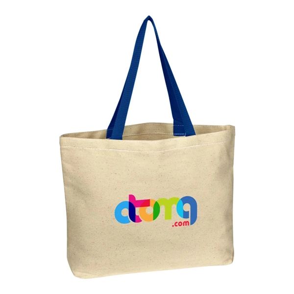 Full Color Natural Cotton Canvas Tote Bag - Full Color Natural Cotton Canvas Tote Bag - Image 1 of 5