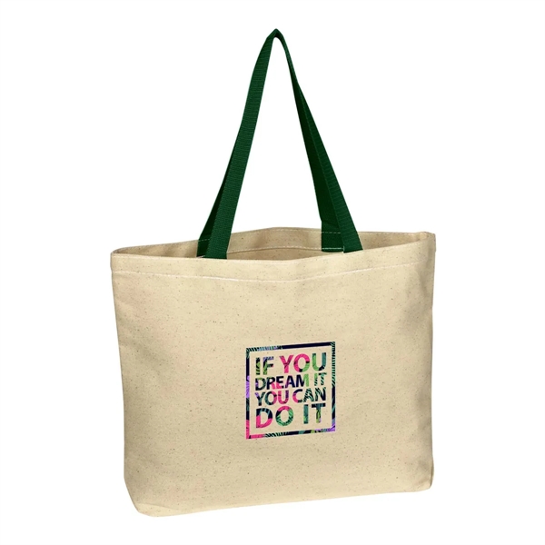 Full Color Natural Cotton Canvas Tote Bag - Full Color Natural Cotton Canvas Tote Bag - Image 2 of 5