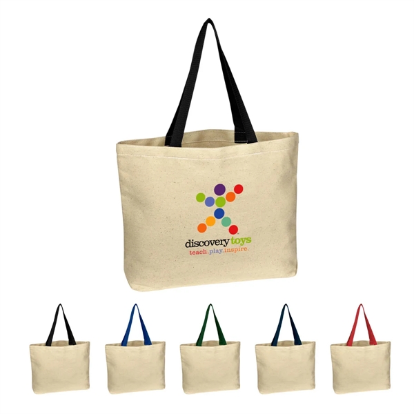 Full Color Natural Cotton Canvas Tote Bag - Full Color Natural Cotton Canvas Tote Bag - Image 0 of 5