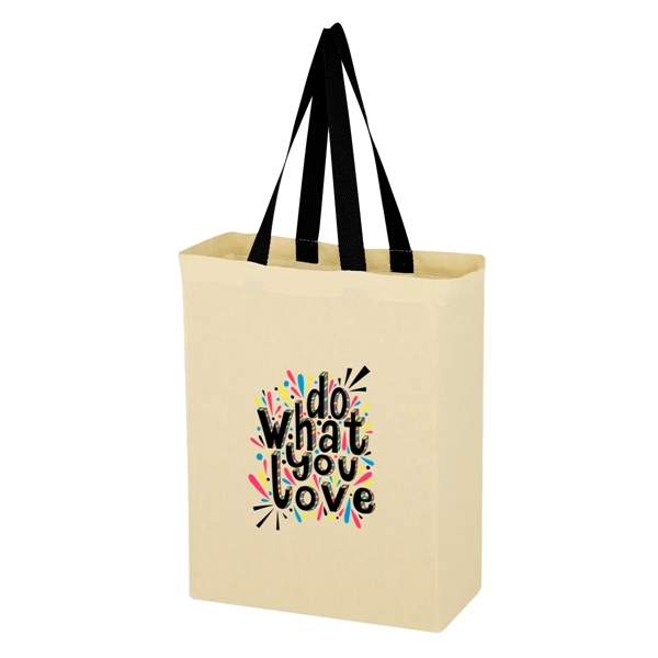 Full Color Natural Cotton Canvas Tote Bag - Full Color Natural Cotton Canvas Tote Bag - Image 3 of 4