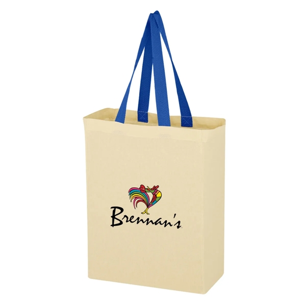 Full Color Natural Cotton Canvas Tote Bag - Full Color Natural Cotton Canvas Tote Bag - Image 1 of 4