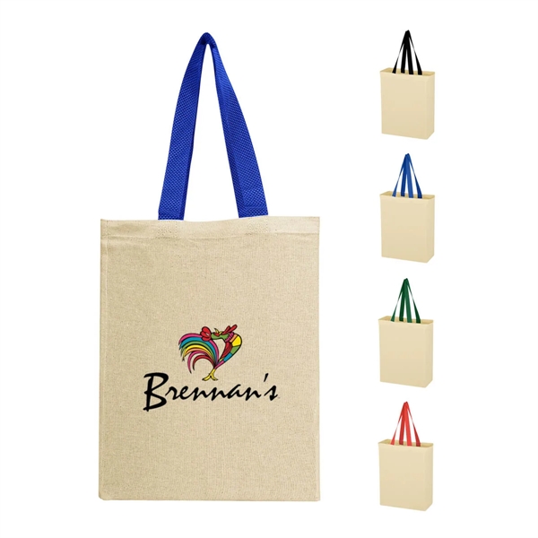 Full Color Natural Cotton Canvas Tote Bag - Full Color Natural Cotton Canvas Tote Bag - Image 0 of 4