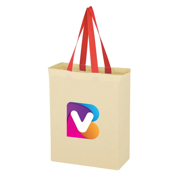 Full Color Natural Cotton Canvas Tote Bag - Full Color Natural Cotton Canvas Tote Bag - Image 4 of 4