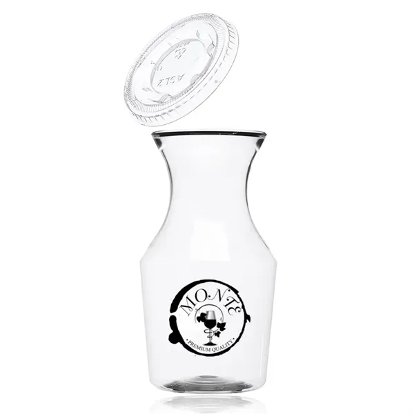 12 oz. Plastic Disposable Wine Carafe with Lid - 12 oz. Plastic Disposable Wine Carafe with Lid - Image 8 of 12