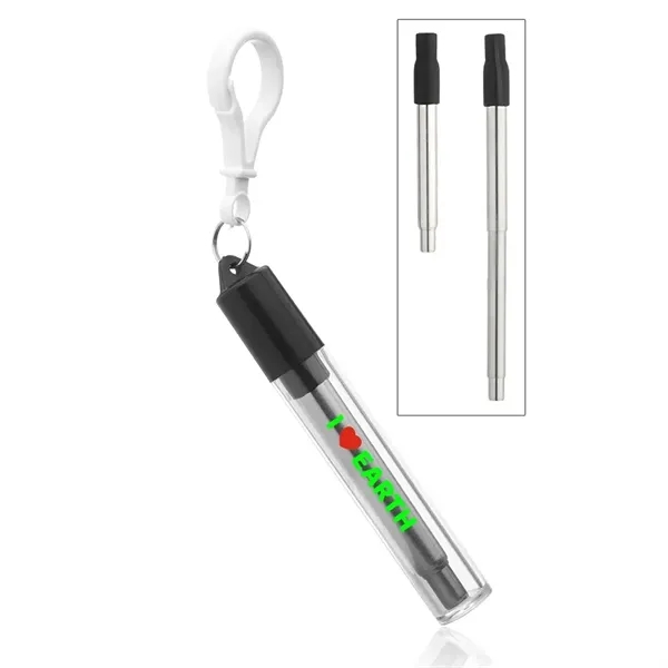 Retractable Straw with Case and Brush - Retractable Straw with Case and Brush - Image 0 of 8