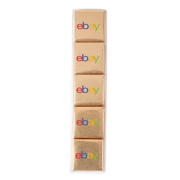 Custom Ten Piece Chocolate Foiled Square Acetate- Full Color