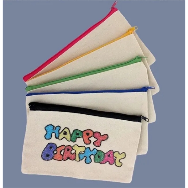 Canvas Zippered Pouch - Canvas Zippered Pouch - Image 2 of 3