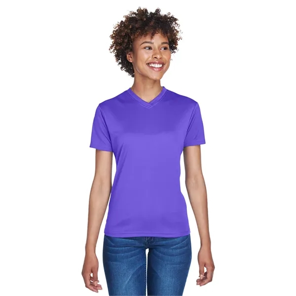 UltraClub Ladies' Cool & Dry Sport V-Neck T-Shirt - UltraClub Ladies' Cool & Dry Sport V-Neck T-Shirt - Image 10 of 19