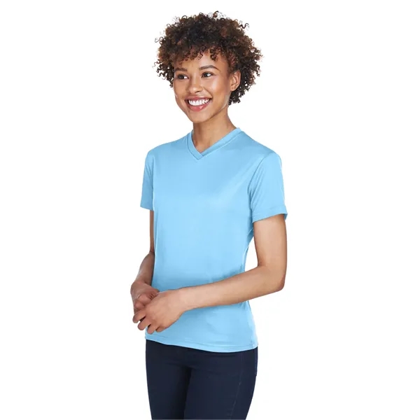 UltraClub Ladies' Cool & Dry Sport V-Neck T-Shirt - UltraClub Ladies' Cool & Dry Sport V-Neck T-Shirt - Image 10 of 14