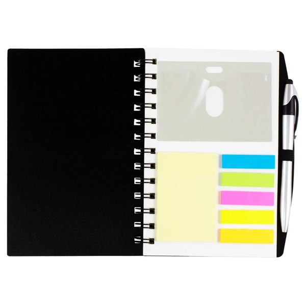 STYLISH SPIRAL STICKY NOTES, FLAGS AND PEN NOTEBOOK - STYLISH SPIRAL STICKY NOTES, FLAGS AND PEN NOTEBOOK - Image 7 of 10