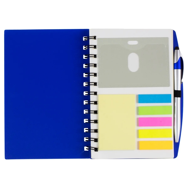 STYLISH SPIRAL STICKY NOTES, FLAGS AND PEN NOTEBOOK - STYLISH SPIRAL STICKY NOTES, FLAGS AND PEN NOTEBOOK - Image 8 of 10
