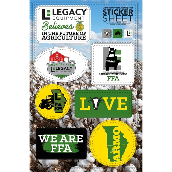 Custom Sticker Sheet / 4 Stock Layouts - Custom Sticker Sheet / 4 Stock Layouts - Image 0 of 8